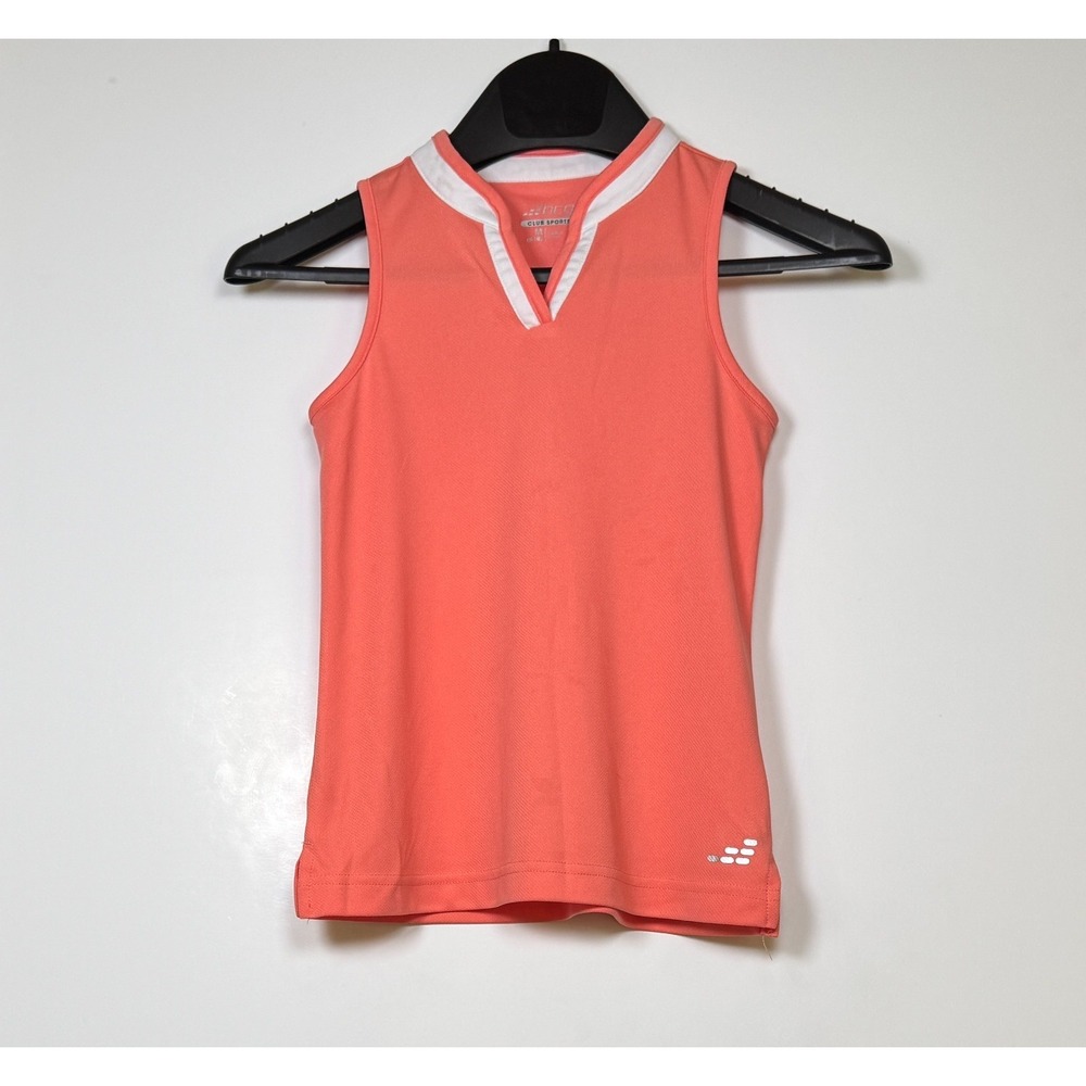 BCG Club Sports Golf Top Womens Medium (8-10) Coral Pink Performance Athletic